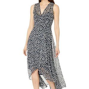 Calvin Klein  Chiffon Print V-Neck Maxi Dress. Size 4. NWT!
